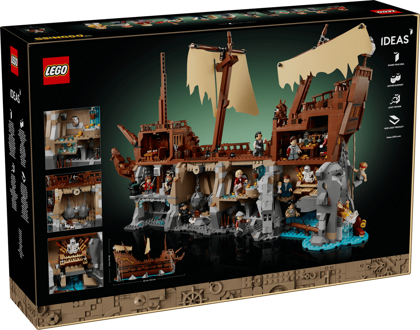 LEGO 21363 Ideas The Goonies Pirate Ship Building Set – Collector Display Model with Minifigures | Premium LEGO Set for Adults
