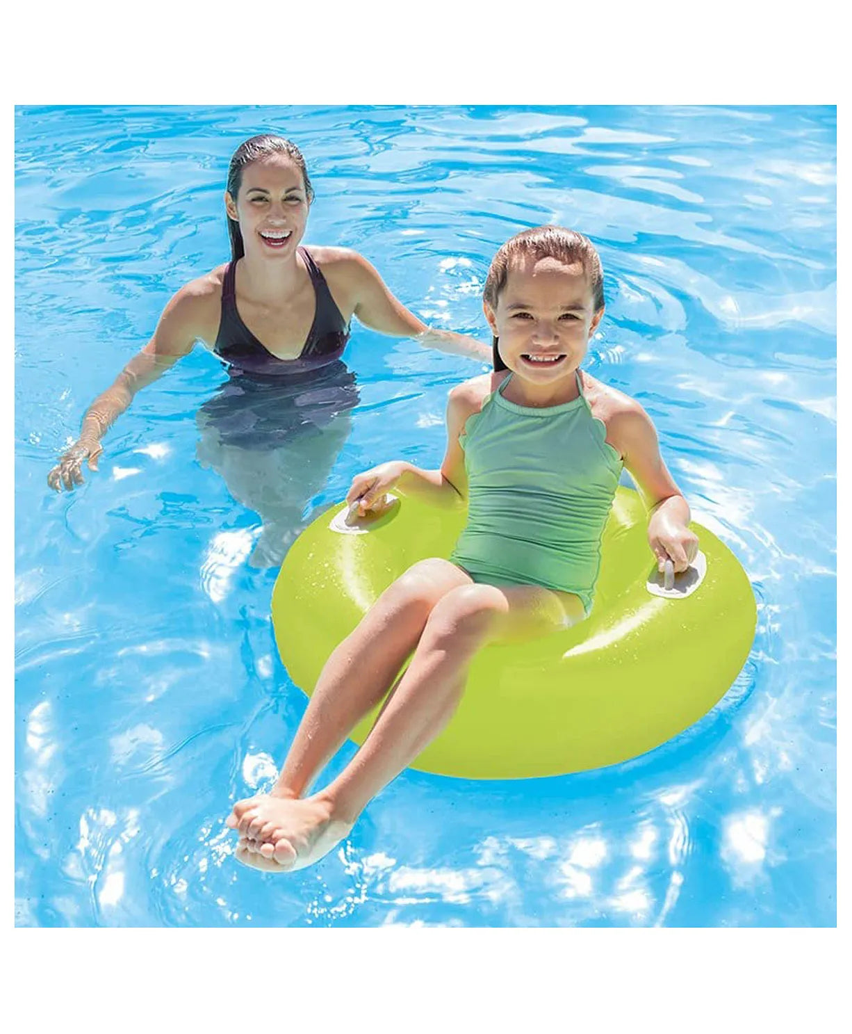 Intex 59258 Inflatable Swim Tube with Two Handles 30 Inch – Kids Pool Float Ring for Ages 8–13, Pack of 1