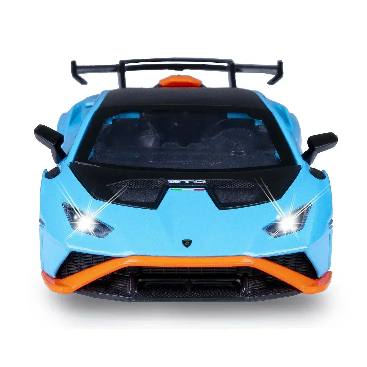 MSZ 1:40 Lamborghini Huracan STO Die-Cast Model Car – Blue| Pull Back, Openable Doors (67728)