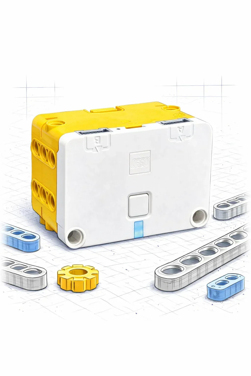 LEGO® Technic™ Small Hub 45609 for Spike Essential Set- Only Hub ( No Battery )