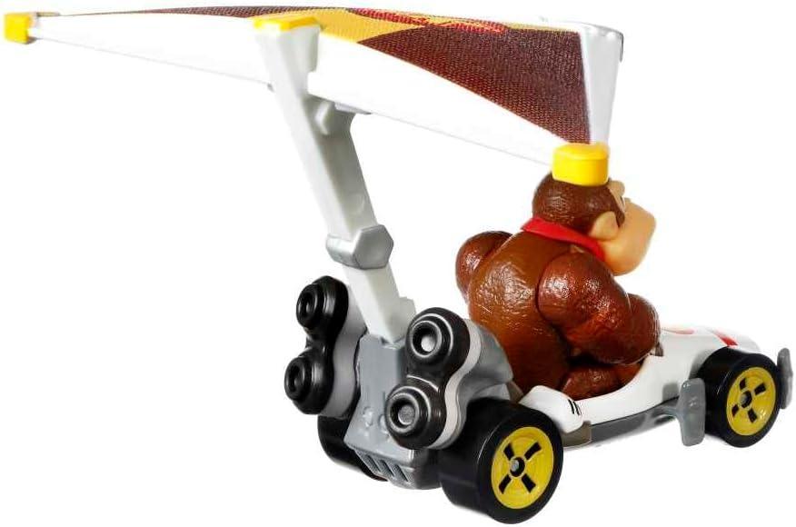 Hot Wheels Mario Kart Donkey Kong Die Cast Glider Car | B-Dasher Kart with Super Glider | 1:64 Collectible Toy | 3+ Years