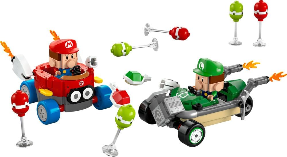 LEGO 72034 Super Mario Baby Mario vs Baby Luigi Mario Kart Set – 321 Pieces Racing Building Kit