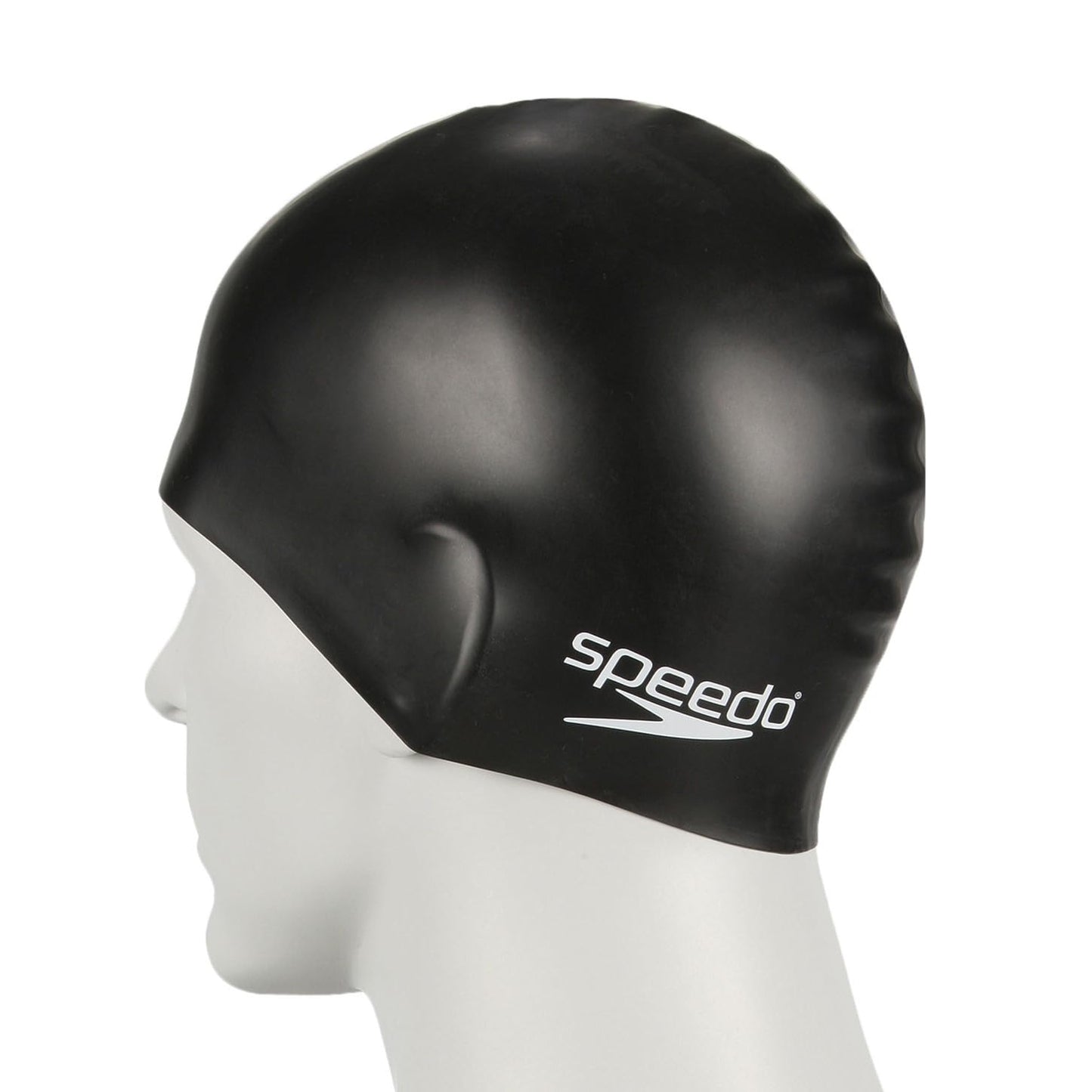 Speedo Unisex Kids Moulded Silicone Chlorine Resistant Swim Cap for Boys and Girls - White Colour