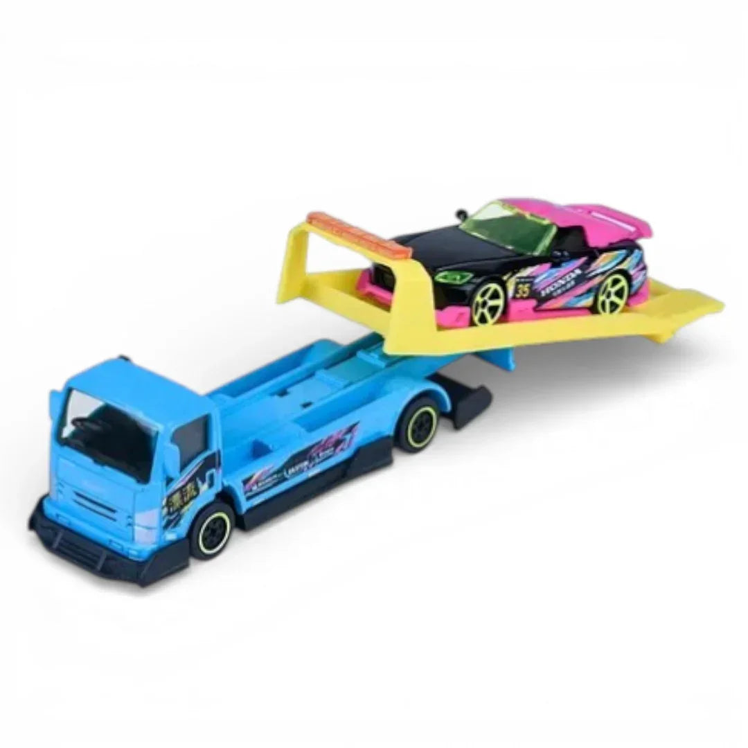 Majorette 1:64 JDM Legends Honda S2000 & Isuzu NPR Diecast Transporter Set | Metal Car & Truck Combo