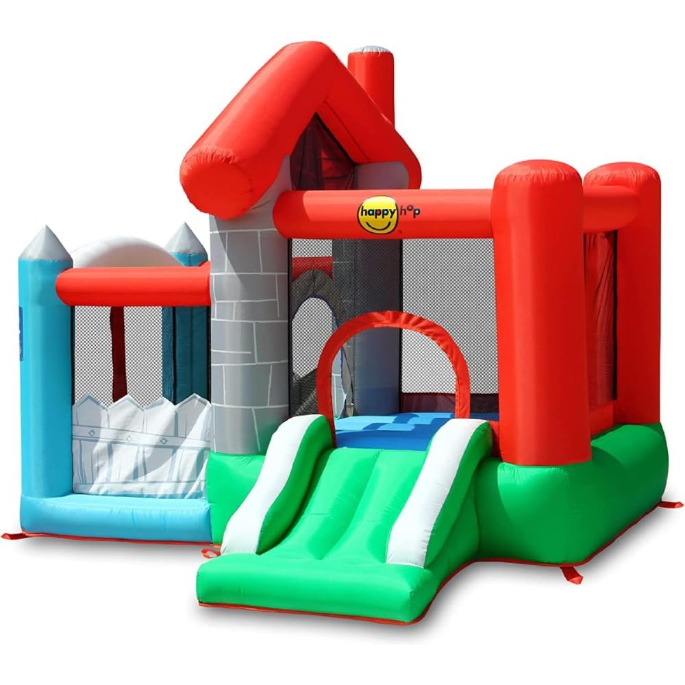 Happy Hop 9315 Inflatable Combo House Bouncy Castle with Slide & Ball Pit | Kids Outdoor Jumping Castle | Ages 3+ Years