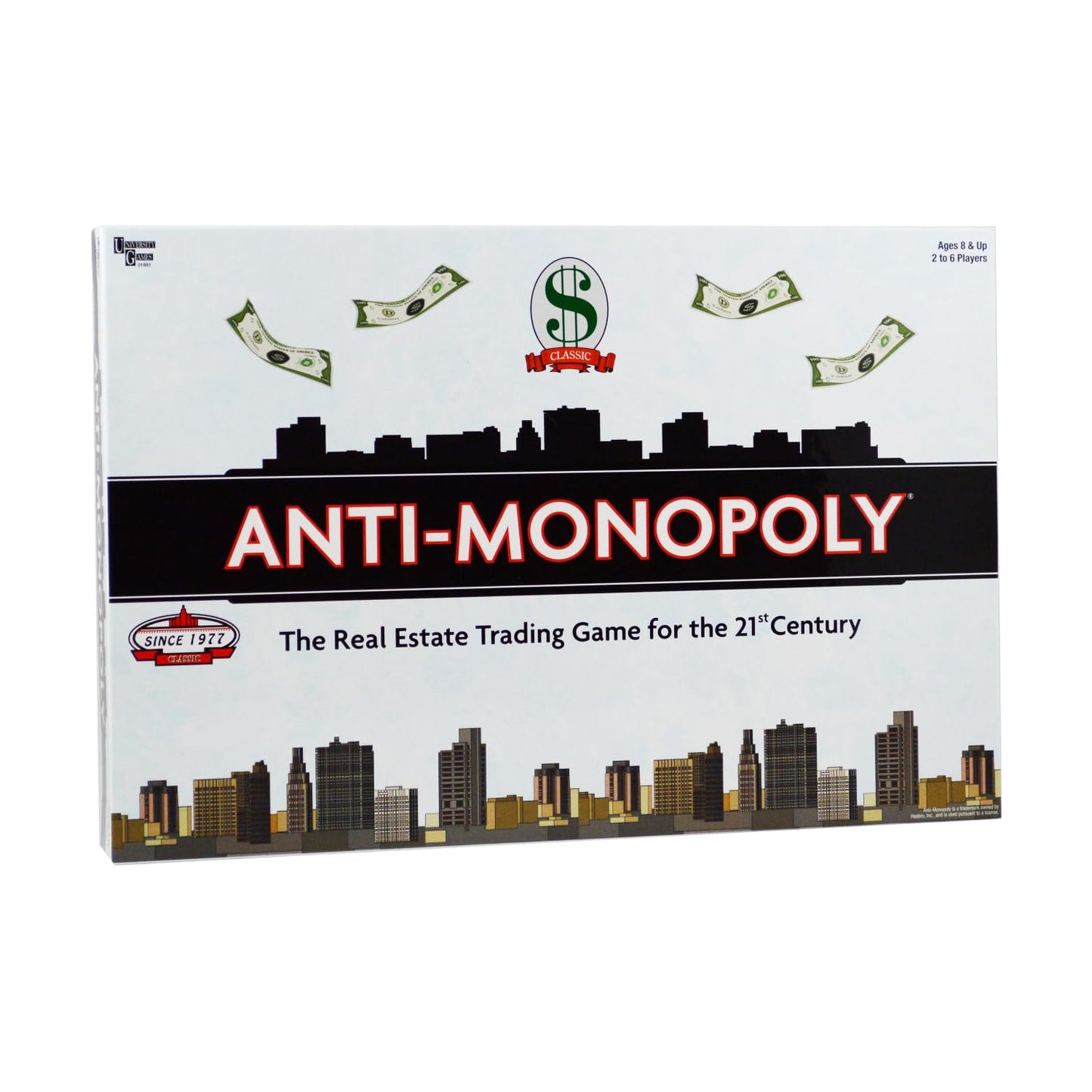 Anti-Monopoly Classic Board Game – Real Estate Trading Strategy Game for Kids & Adults (2–6 Players, Ages 8+)