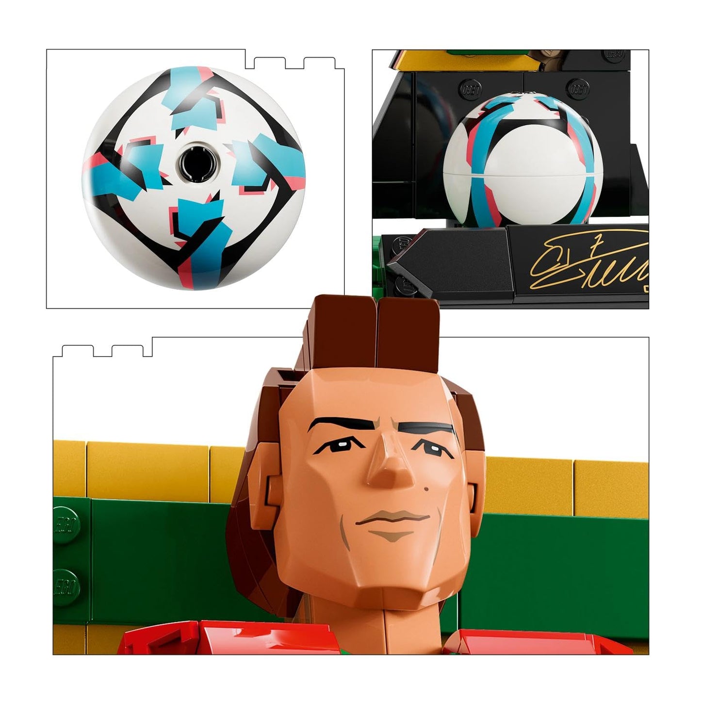 LEGO 43016 Editions Cristiano Ronaldo – Soccer Legend Building Set | CR7 Collectible Football Display Model for Kids & Fans