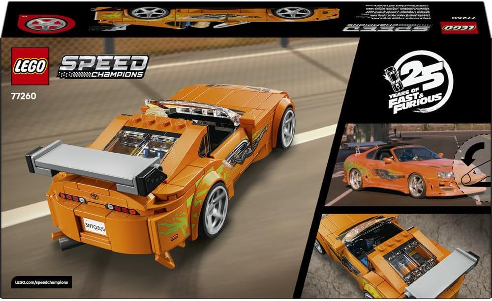 LEGO 77260 Speed Champions Fast & Furious Toyota Supra MK4 Building Set | 292 Pieces | Brian O'Conner Collectible Car