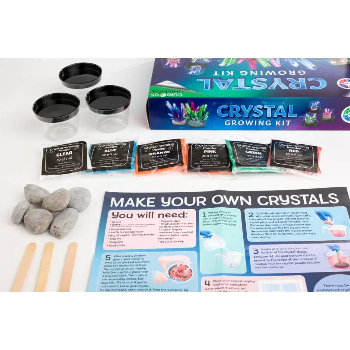 Curious Universe Crystal Growing Kit β Science Experiment for Kids - Jaiman Toys