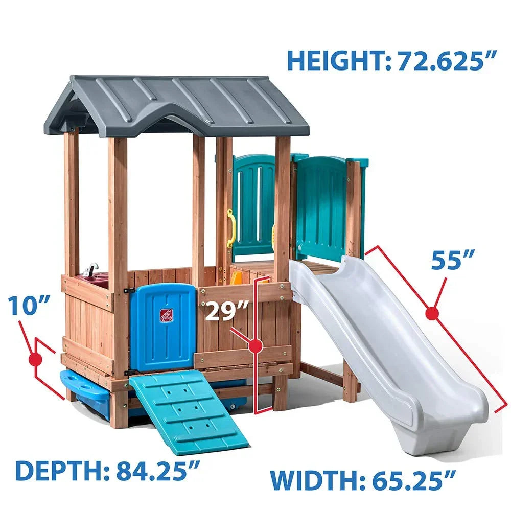 Step2 Woodland Adventure Playhouse & Slide β Outdoor Fun for Kids - Jaiman Toys