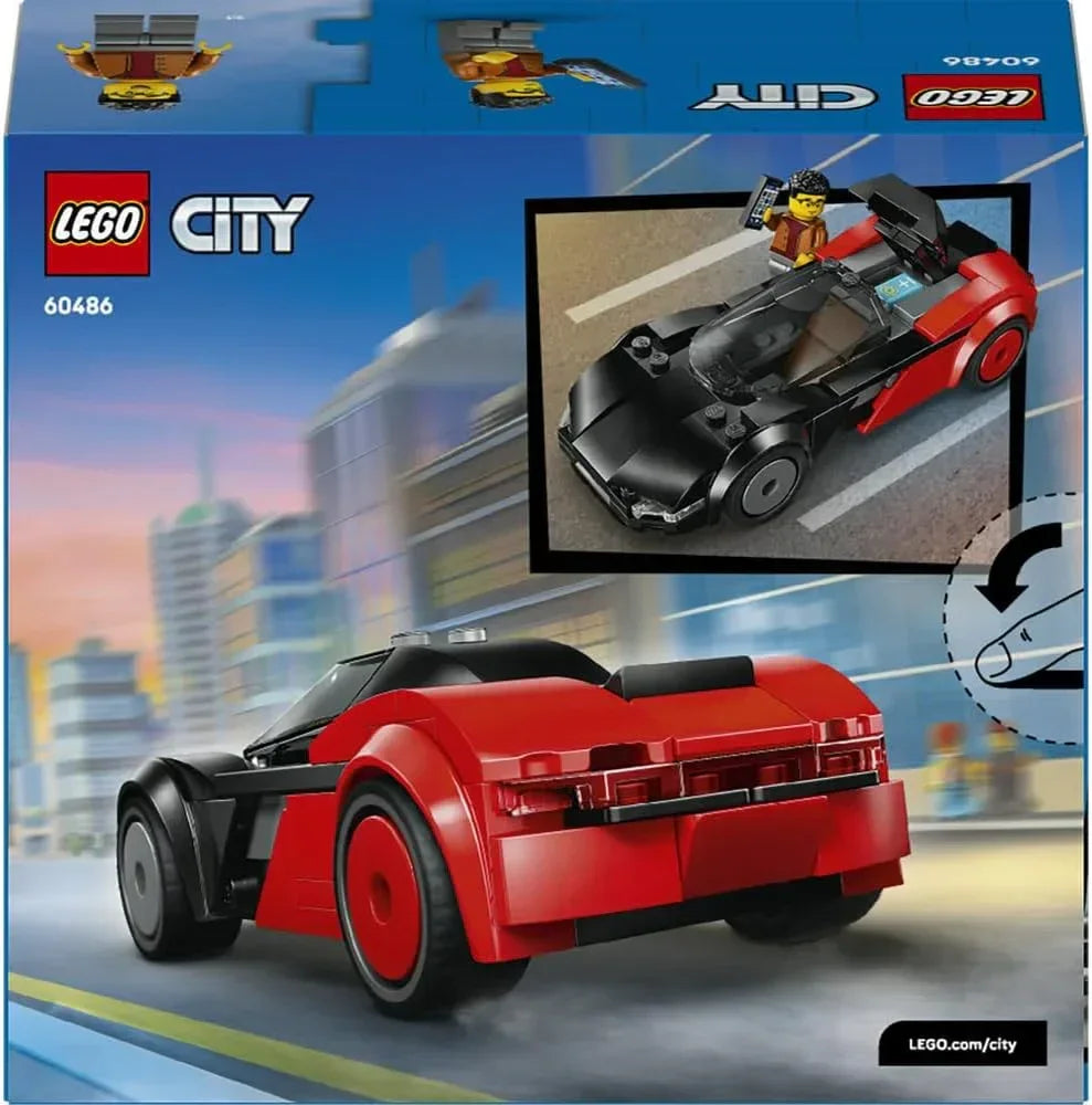 LEGO City 60486 EV Supercar Toy - Race Car Model Kit w/a Driver Minifigure - Fine Motor Skills Building Set - Small Birthday Gift Idea for 5+ Year Old Boys