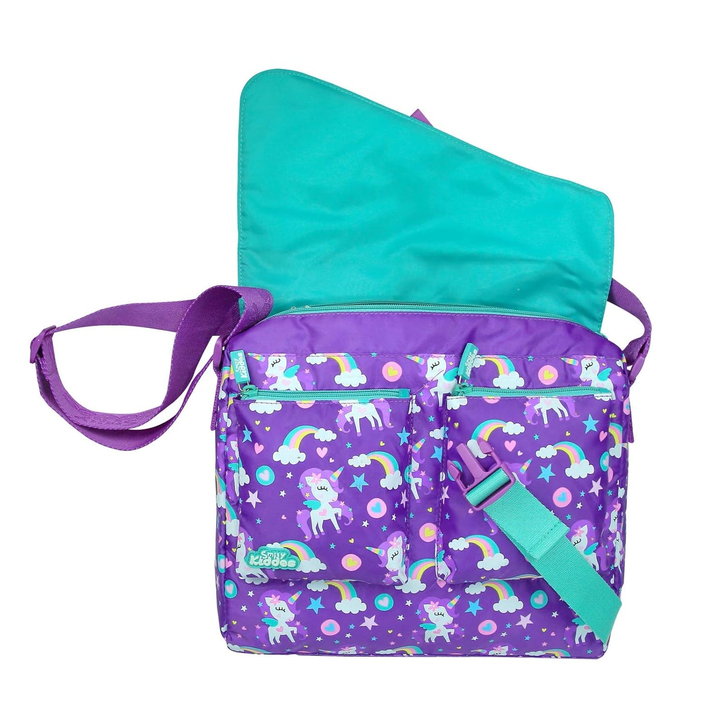 Smily Kiddos Unicorn Fancy Shoulder Bag for Kids – Purple Side Bag with Adjustable Strap
