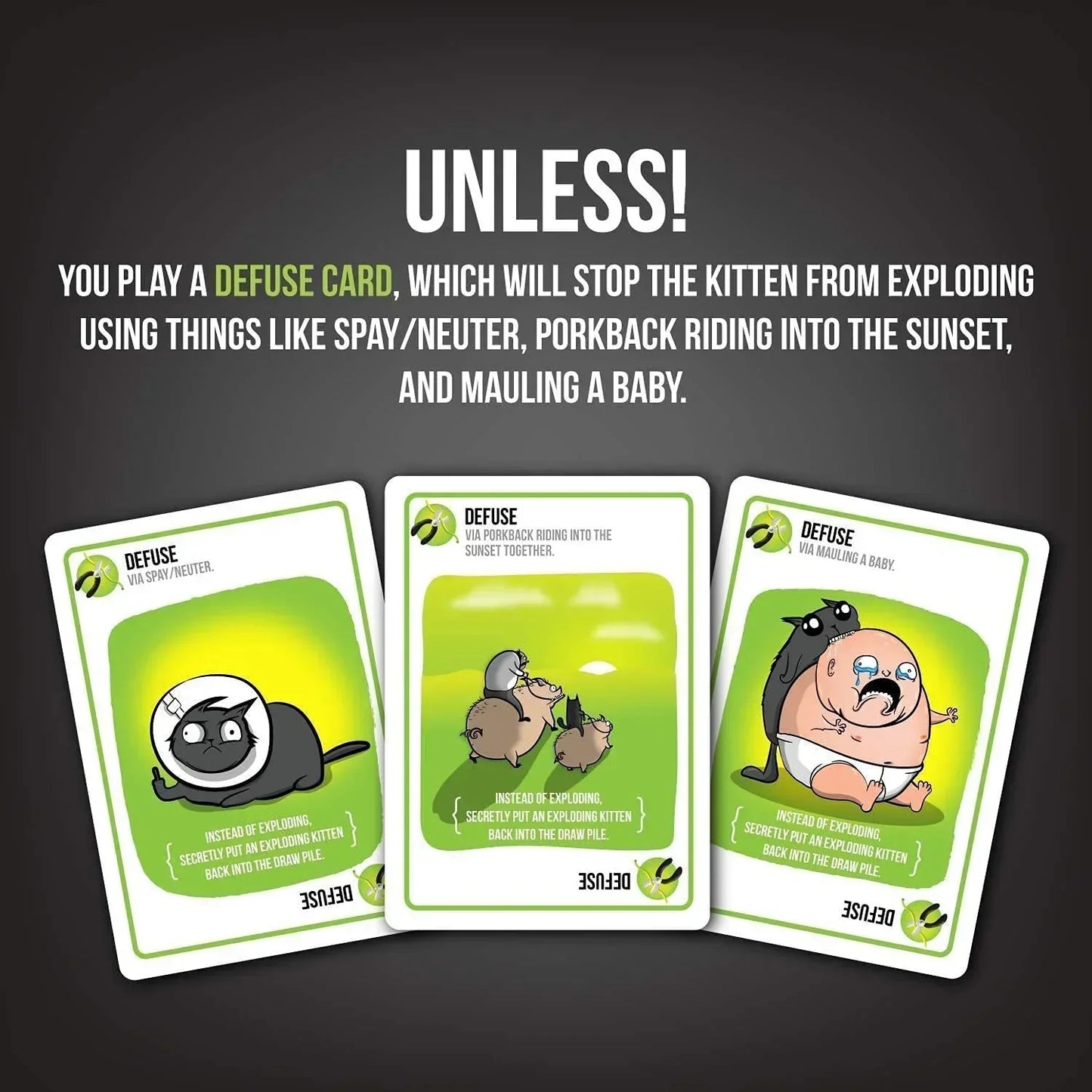 Exploding Kittens Black Card Board Game - Jaiman Toys