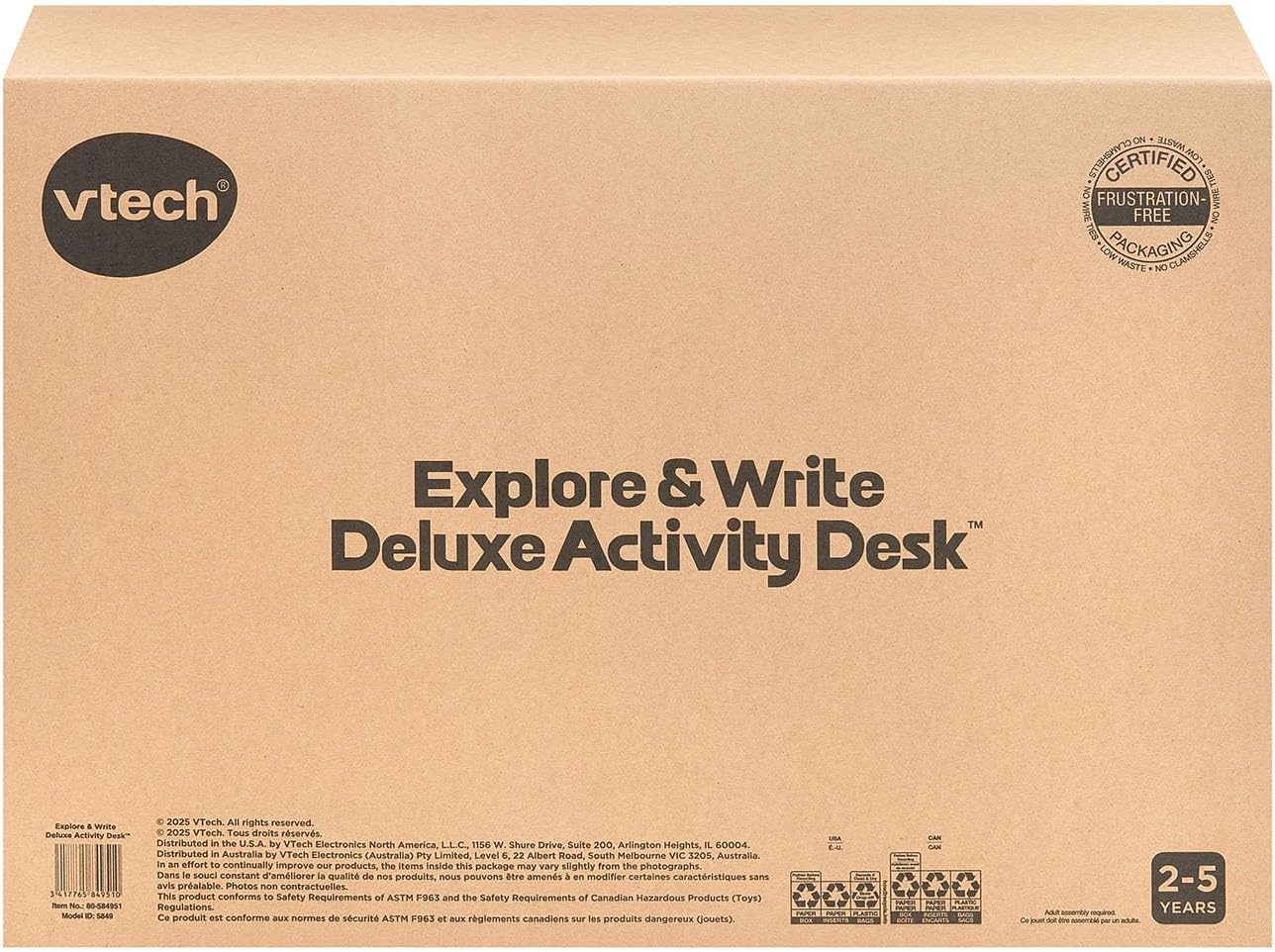 VTech Explore & Write Deluxe Activity Desk Pink Interactive Learning Table with Stool & Stylus | Educational Toy for Toddlers