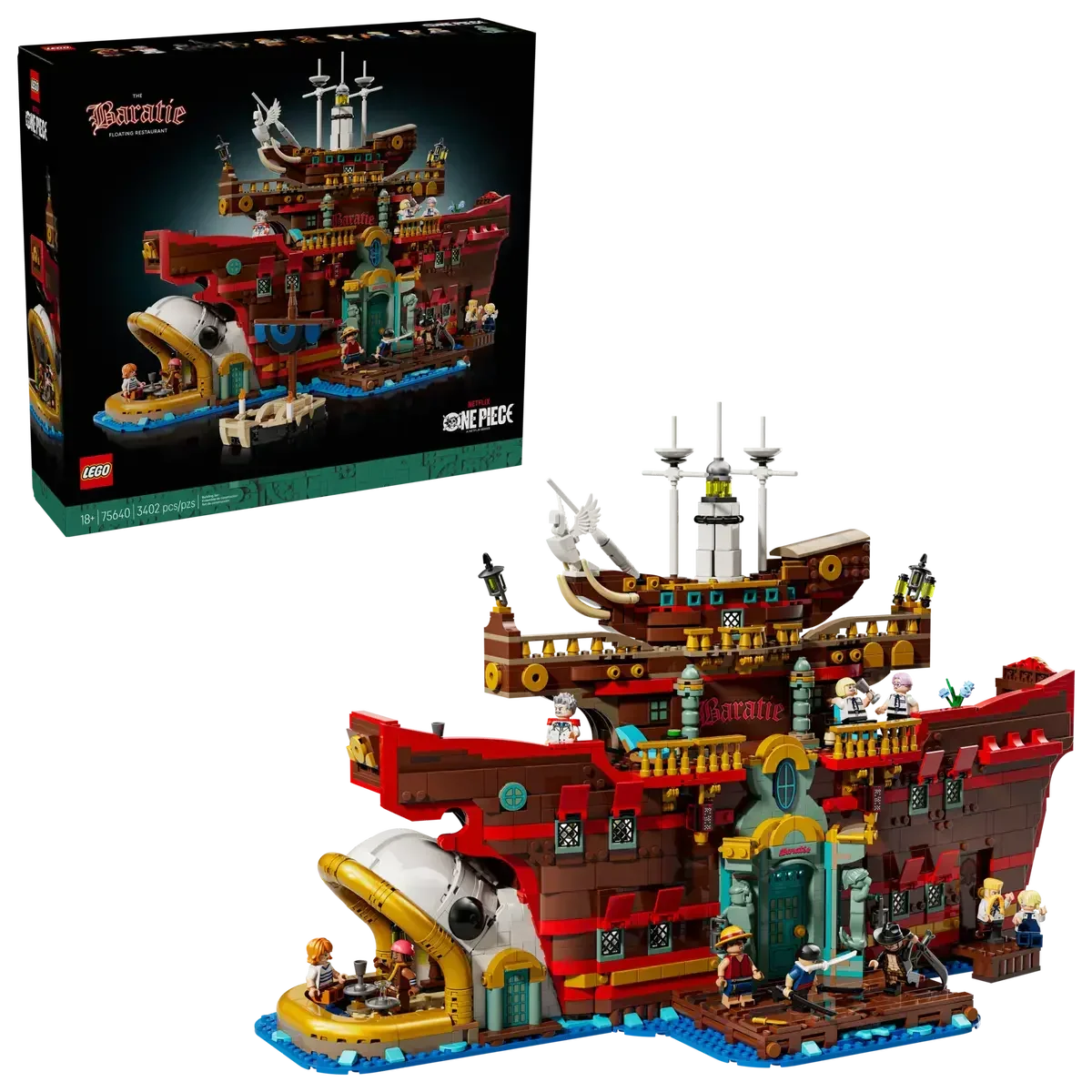 LEGO75640 The Baratie Floating Restaurant One Piece Licensed Display Set (3,402pcs, Ages18+) - Jaiman Toys