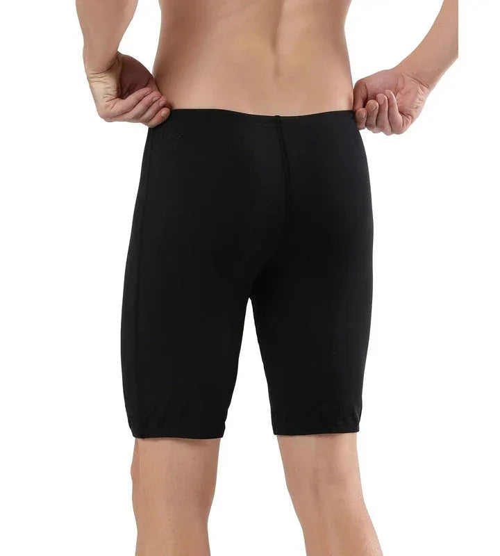 Speedo Men's Endurance+ Essential Jammer Swimwear –Black | Chlorine Resistant & UPF 40+ Sun Protection - Jaiman Toys