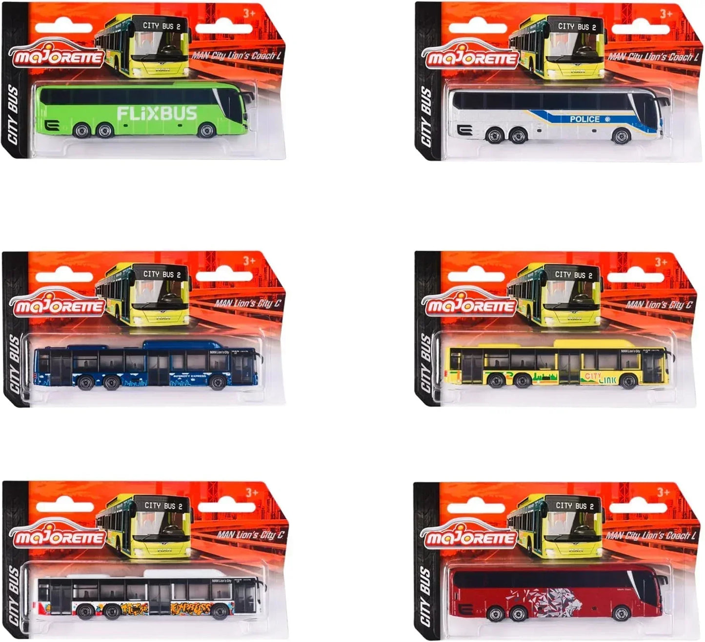 Majorette City Bus Toy β Single Pack Freewheel Bus with Metal Suspension (13 cm) - Jaiman Toys