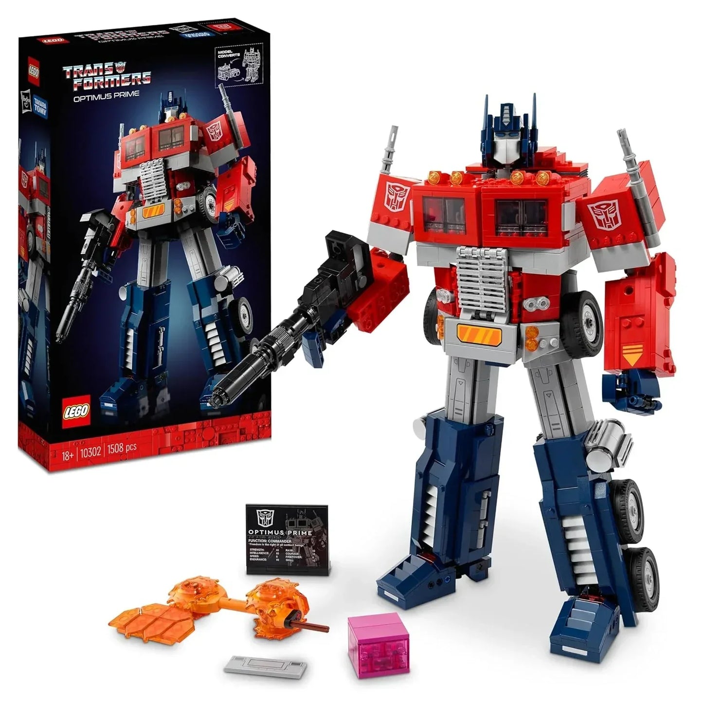 LEGO 10302! Optimus Prime Building Kit (1,508 Pieces) - Jaiman Toys
