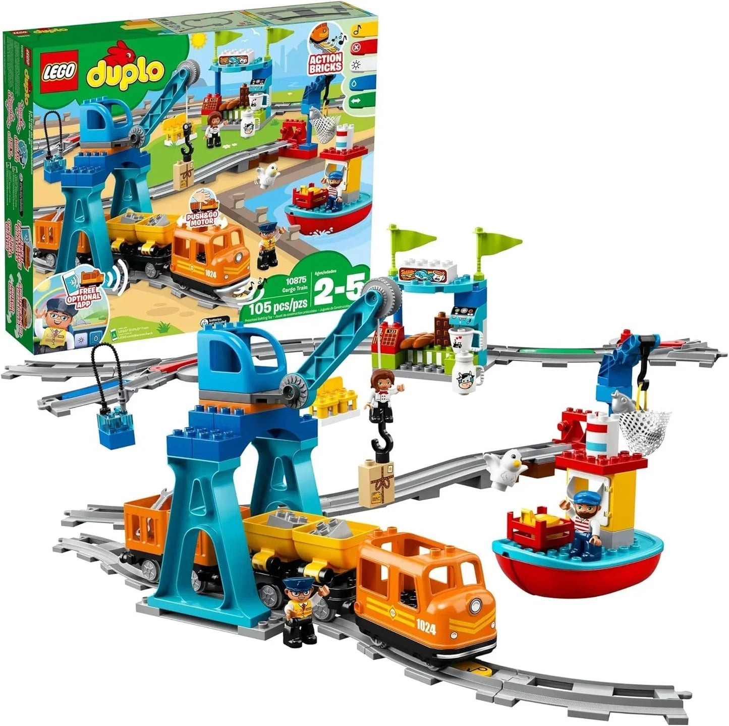 Lego 10875 DUPLO - Cargo Train Building Set (105 Pieces) - Jaiman Toys