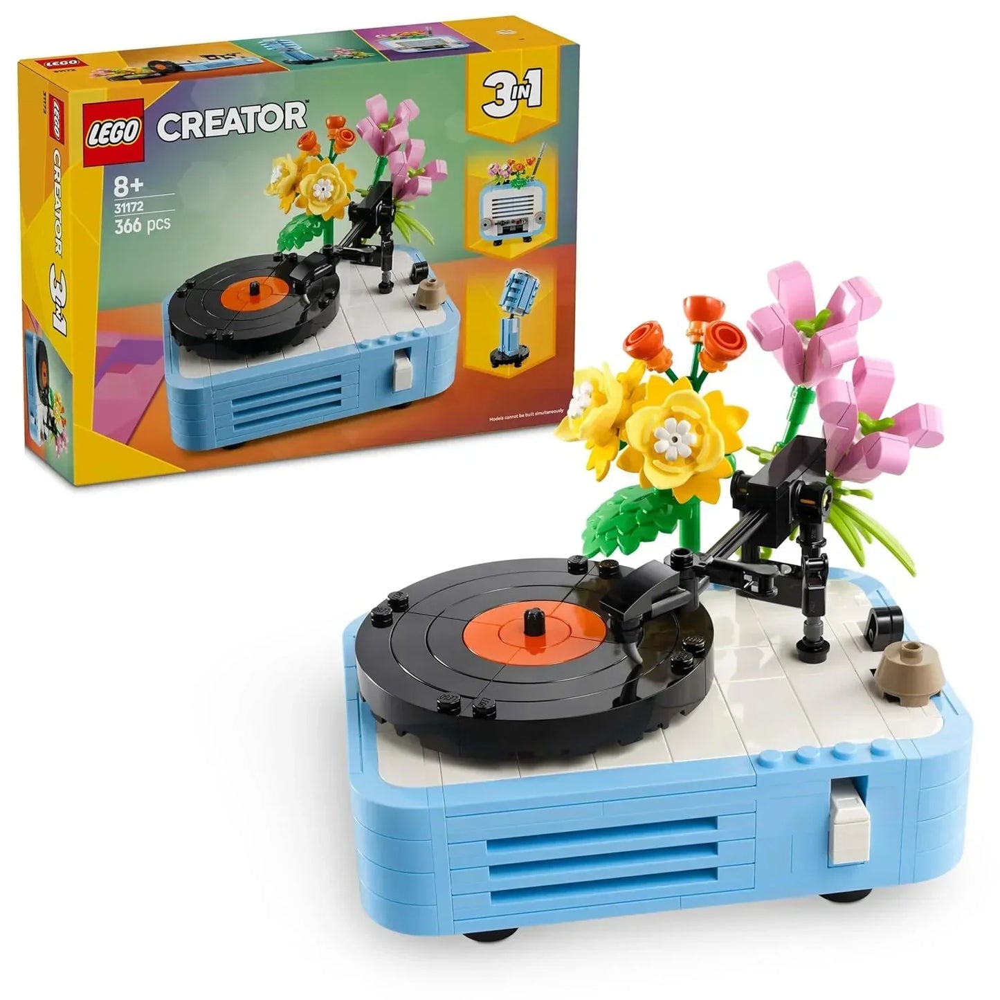 LEGO Creator 3in1 Record Player with Flowers Music Set 31172 Building Blocks Toys for 8+ Gift for Boys and Girls - Jaiman Toys