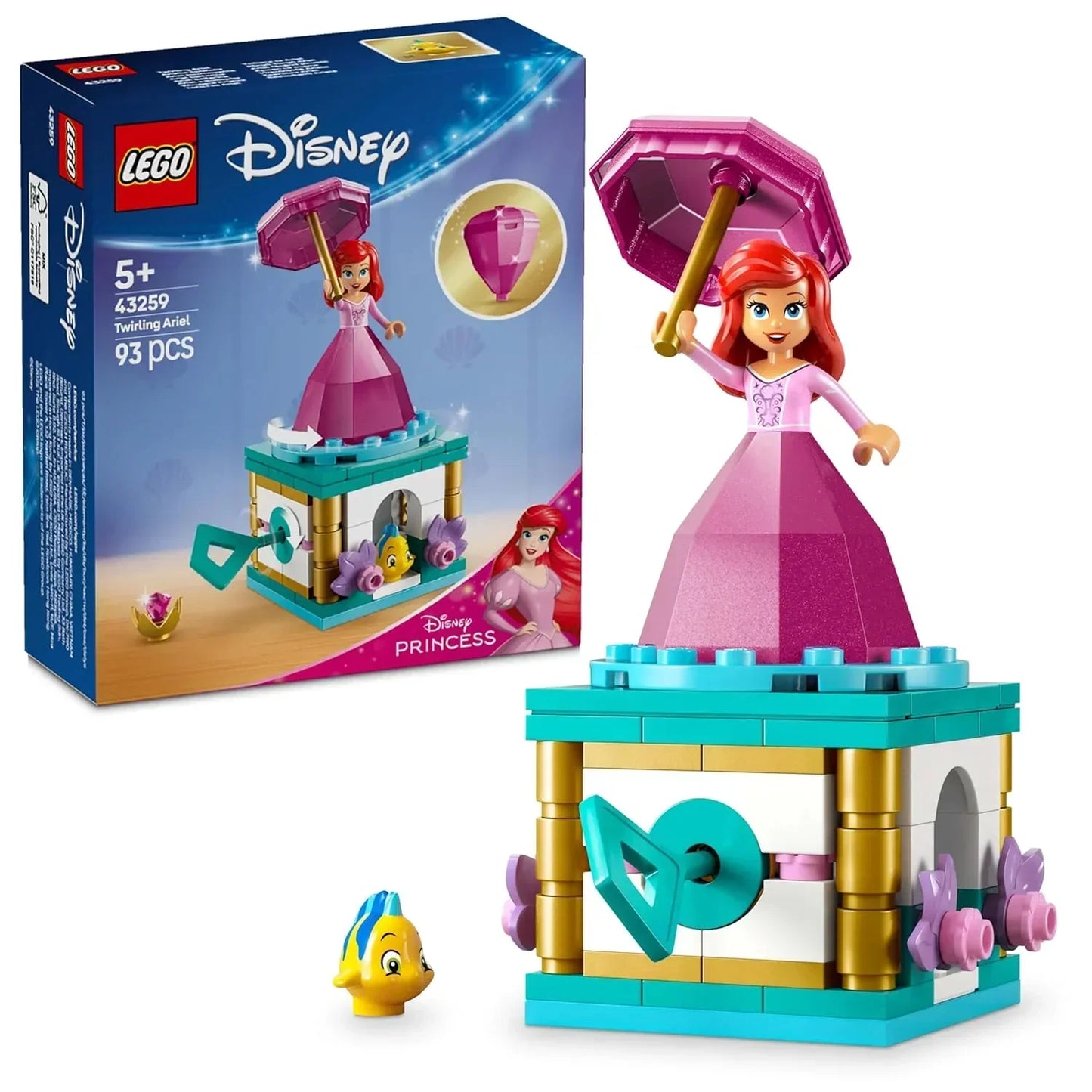 LEGO Disney Princess Twirling Ariel Building Kit and Fantasy Toy Model 43259 Building Blocks Toys for 5+ Gift for Boys and Girls - Jaiman Toys