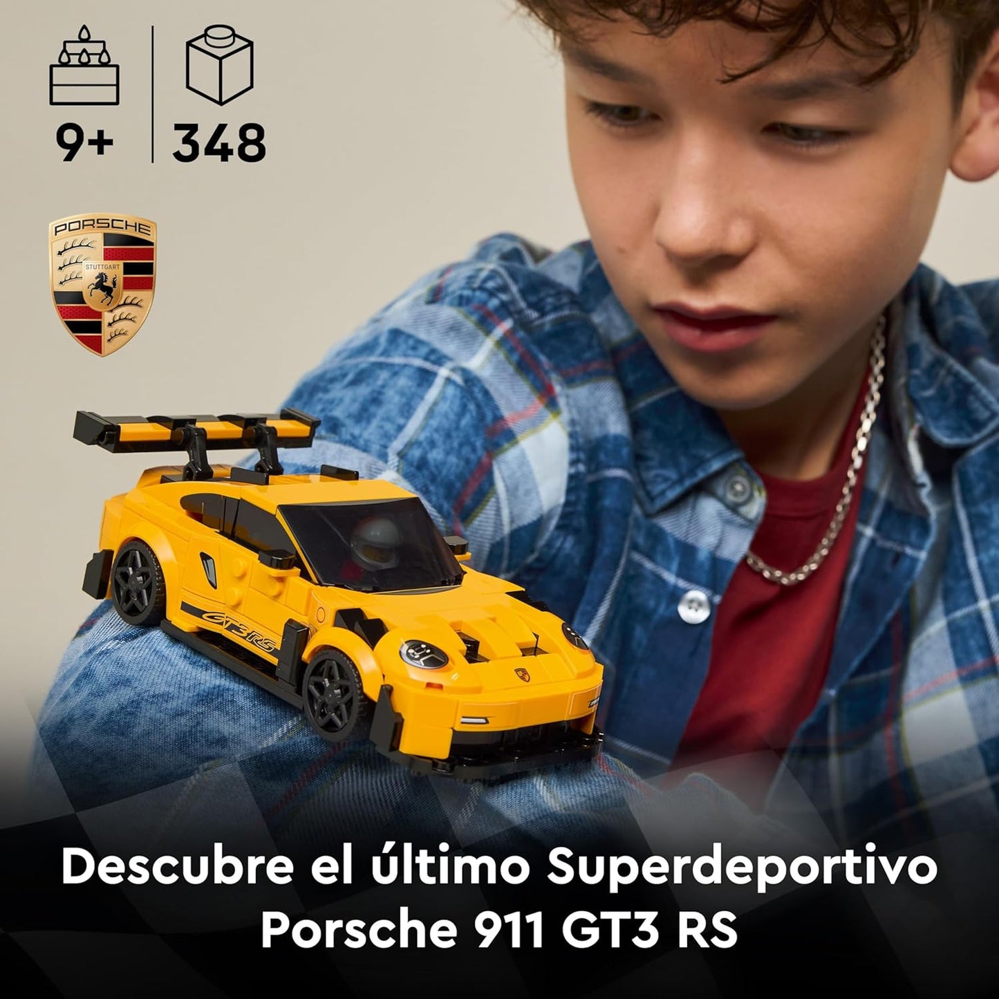 LEGO 77239 Speed Champions Porsche 911GT3RS 348Piece Super Car with Driver Minifigure (Ages9+)