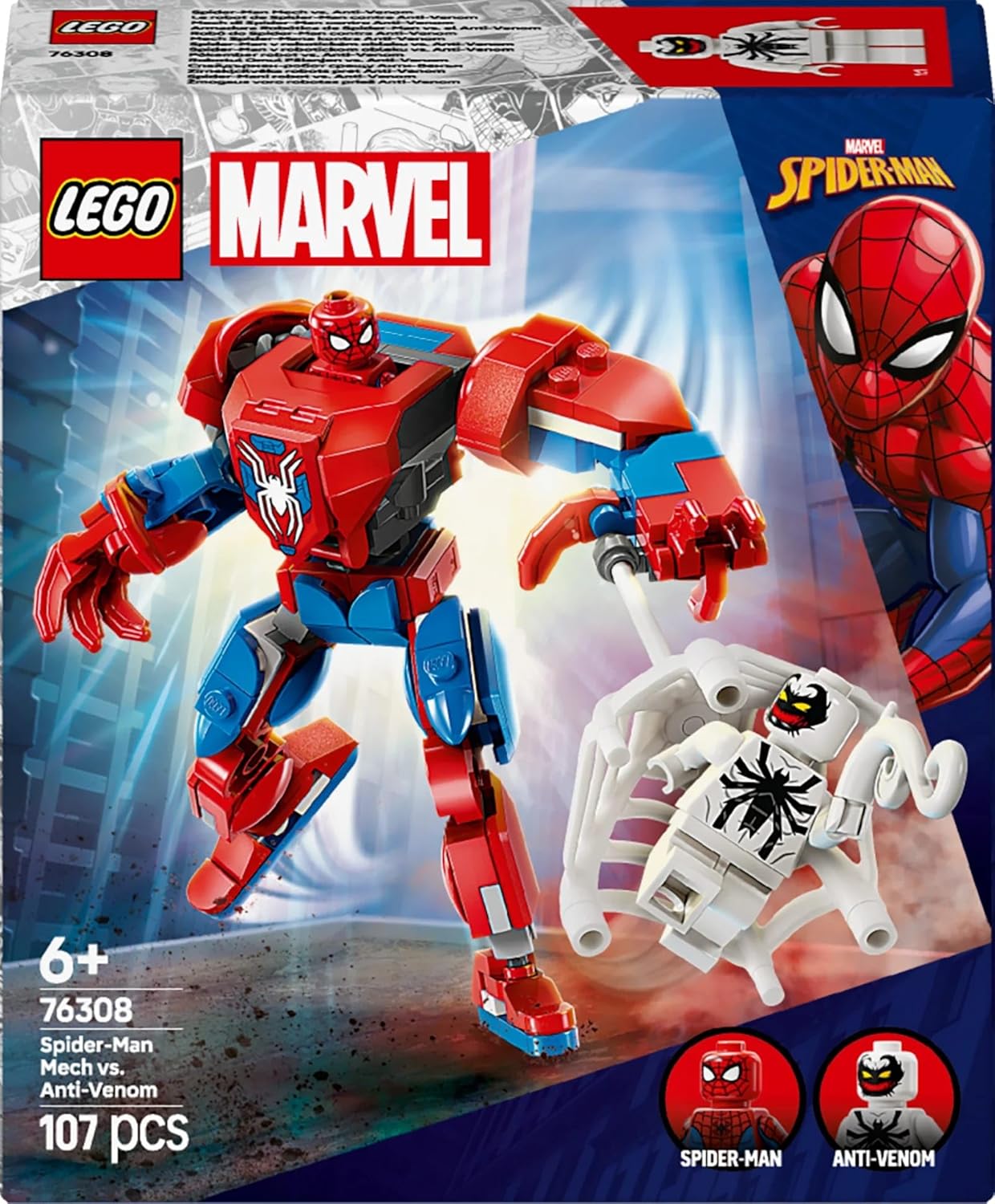LEGO 76308 Marvel Spider-Man Mech vs. Anti-Venom Building Set