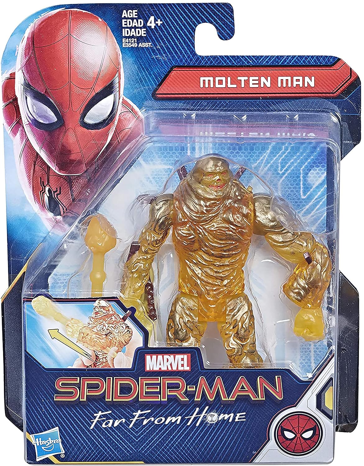 (Damaged Box) Marvel Spider-Man Far From Home Molten Man Action Figure with Accessory 6inches | Hasbro Collectible Toy for Kids 4+