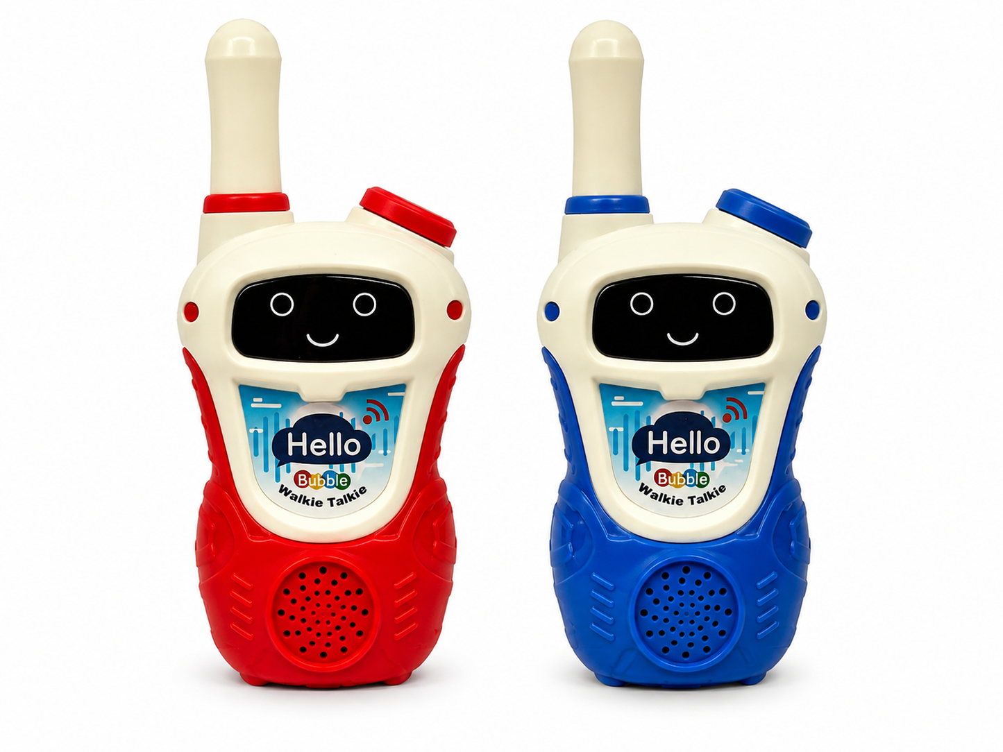 2-in-1 Intercom Bubble Machine Walkie Talkie Toy Set for Kids | Wireless Dialogue Bubble Blower with Colorful Bubble Effect