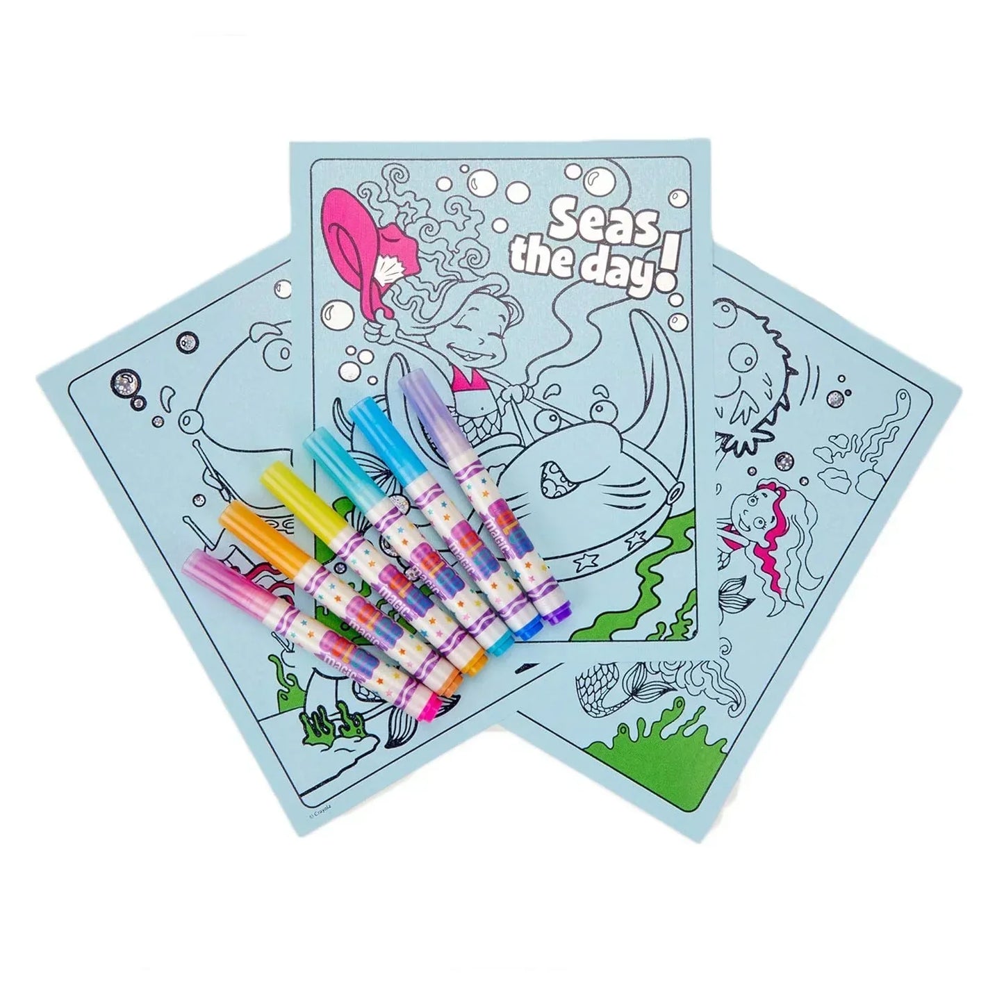 Crayola Mermaid Shimmer Paper And Marker Set - Jaiman Toys