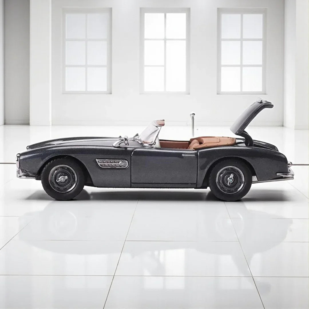 GFCC 1:64 BMW 1957 -507 Convertible HardTop Classic Model Diecast Collect Car-Grey