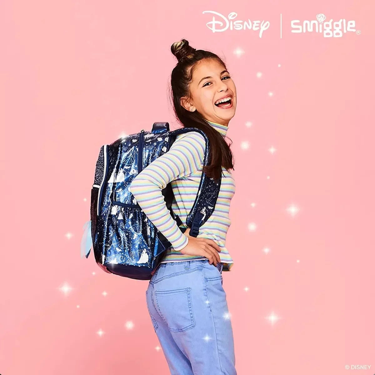 Smiggle School Bag : Disney Cinderella Colorful & Stylish 16 Inch Backpack for Kids - Jaiman Toys