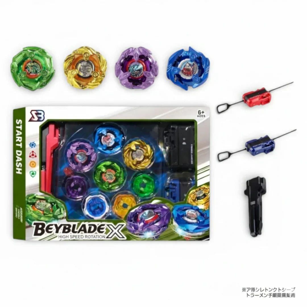 Beyblade X High-Speed Rotation Battle Set -Assorted Colours | Multi Spinning Tops with Launchers | Action Battle-1 Piece Random
