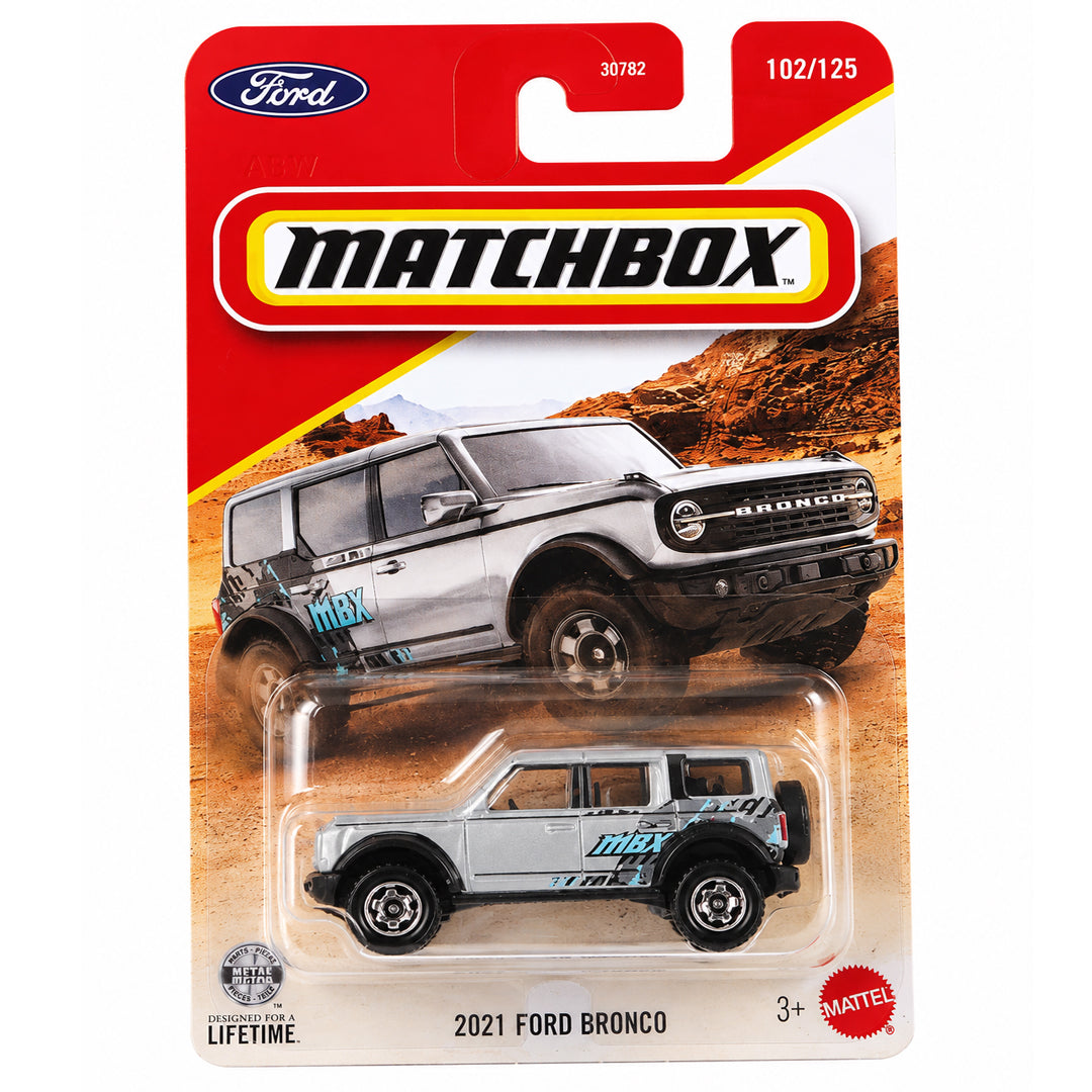 Matchbox 1:64 2021 Ford Bronco Die-Cast SUV | MBX Graphics | Metal Collectible Vehicle