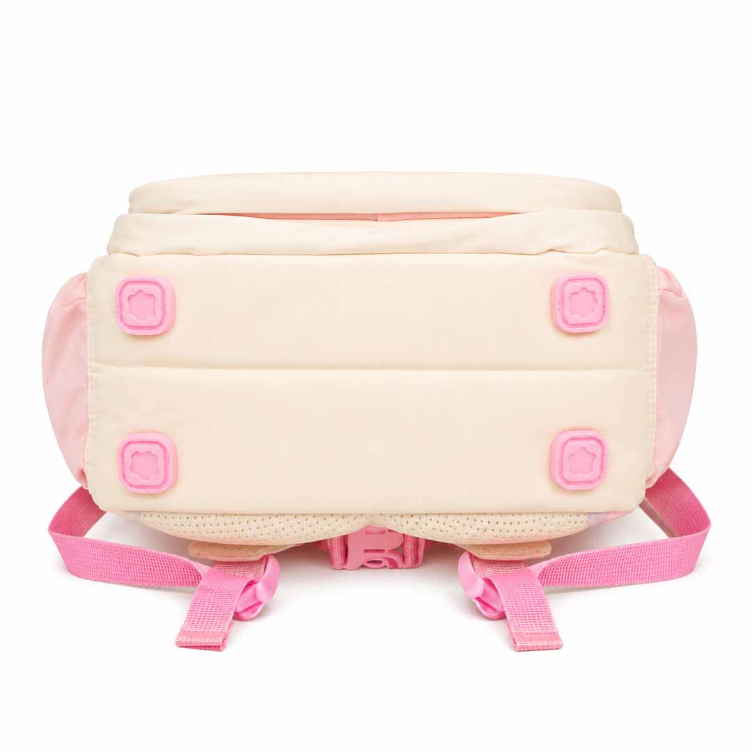 Futurelife Adventurer School Backpack for Kids 40cm | Lightweight Ergonomic School Bag with Multiple Compartments, Chest Strap & Water Bottle Pockets – Pink & Cream