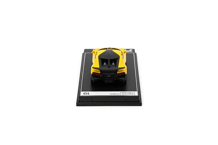 PosterCars 1:64 Bugatti Divo – Jaune Soufre – Acrylic Box | #H19 - Jaiman Toys