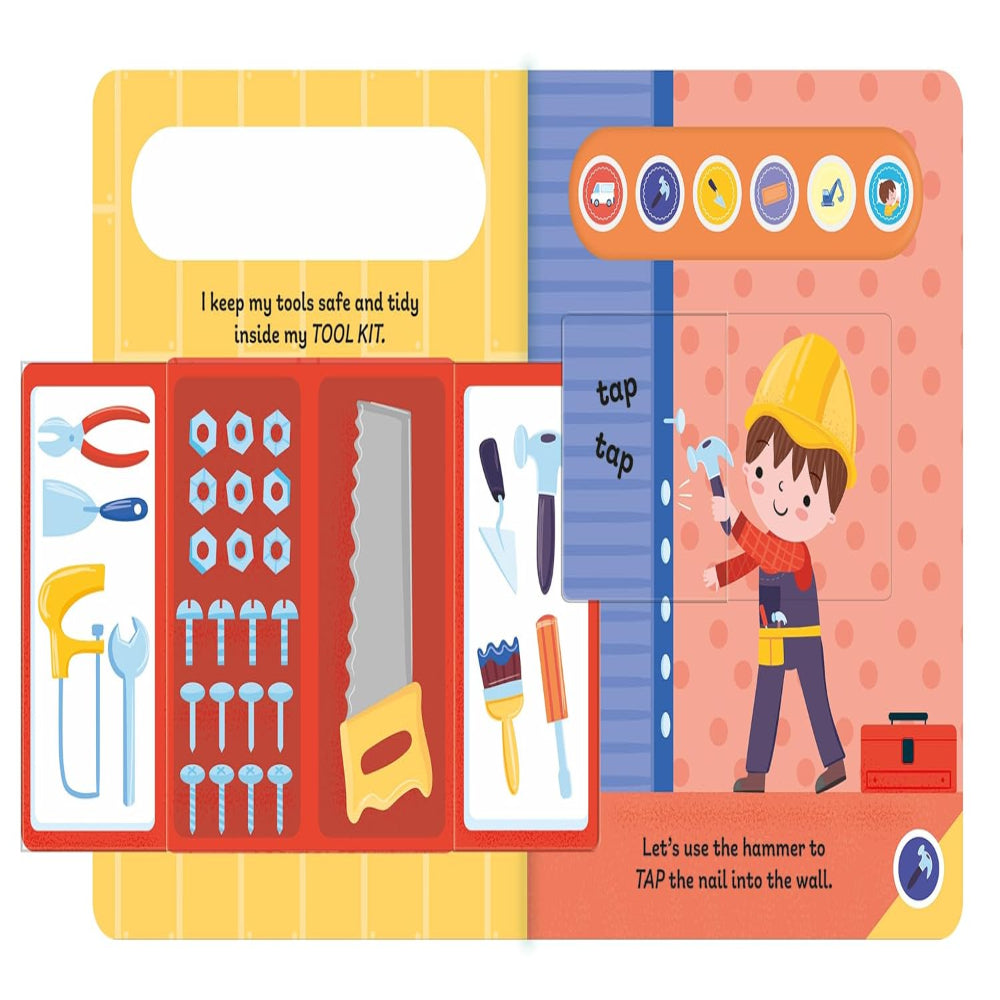 North Parade I Want to Be a Builder Light & Sound Lift-the-Flap Book for Kids
