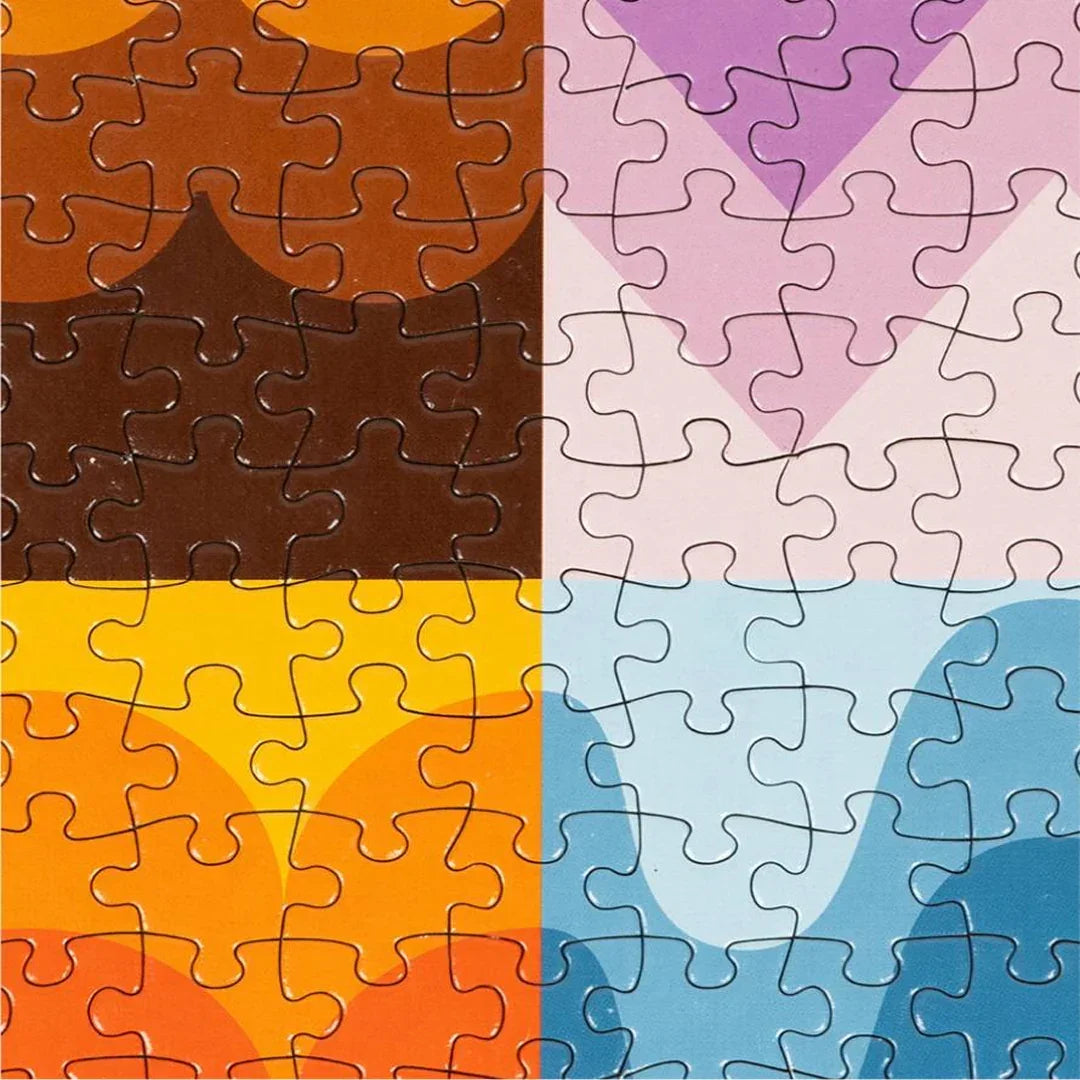 Jigsaw Nation 500 Piece Rectangle Puzzle – Eight Seasons | Colorful Abstract Art Puzzle for Teens & Adults