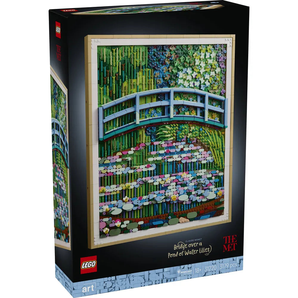 LEGO 31220 Art Claude Monet Bridge Over a Pond of Water Lilies – Wall Display Set, 3179 Pieces