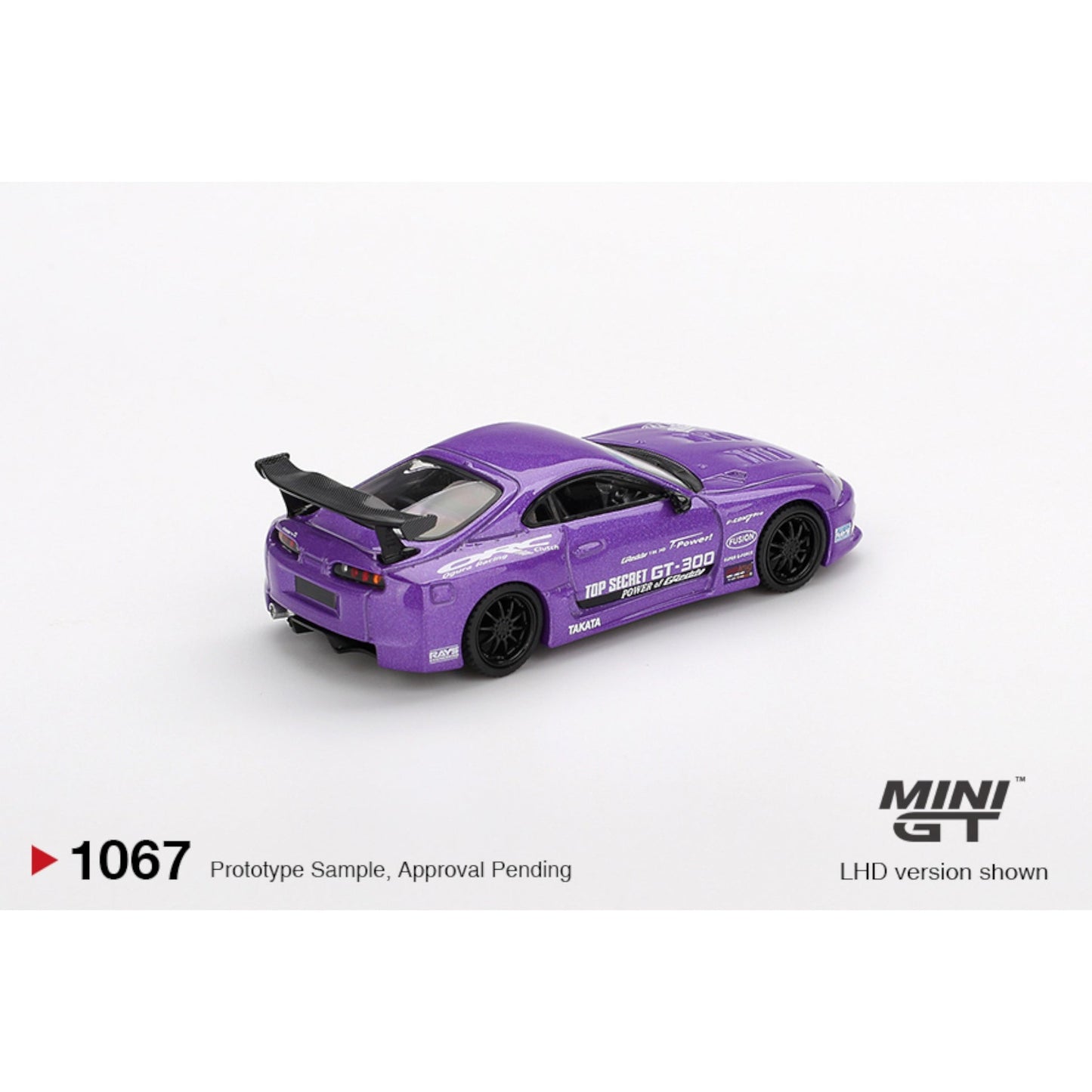 Mini GT 1:64 Toyota Supra A80 Top Secret GT-300 Purple + Lamborghini Murcielago GT Evo Black – Set of 2 Diecast Cars