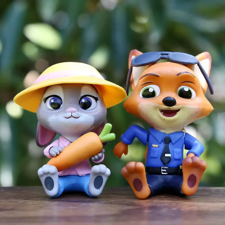 Zootopia Character Figures Playset | 6-Piece Animal Action Figure Collection Toy Set for Kids 6+