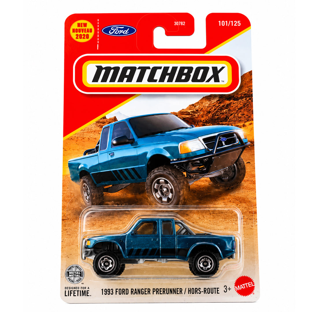 Matchbox 1:64 1993 Ford Ranger Prerunner Die-Cast Pickup Truck | Blue | Metal Collectible Vehicle