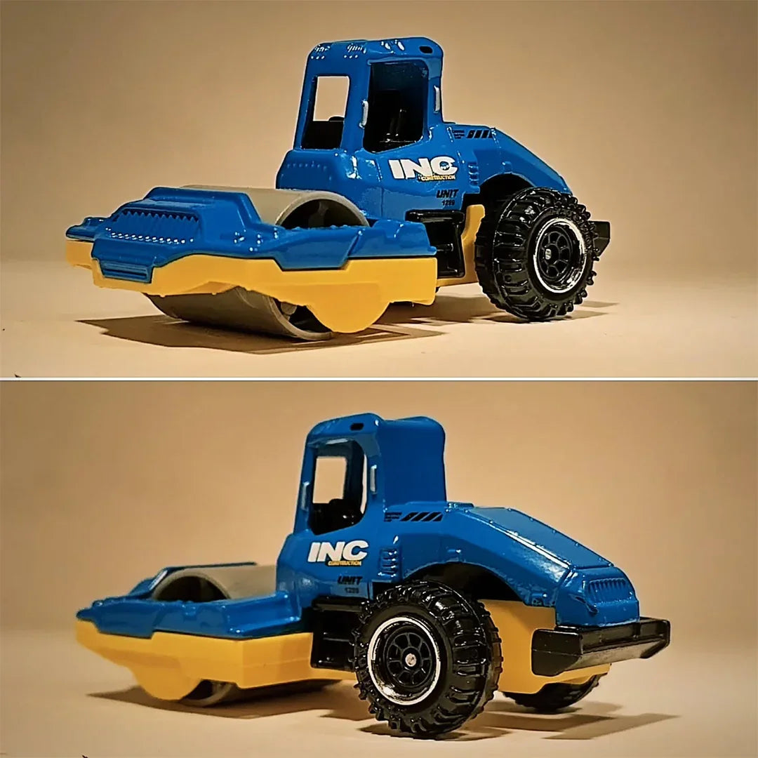 MATCHBOX Road Roller 1:64 Diecast Construction Vehicle – Mattel Heavy Duty Mini Engineering Truck (29/125)