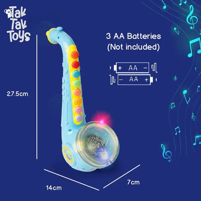 Nubo Tiny Tunes Saxophone Musical Toy for Kids – Blow & Play Musical Instrument with Colorful Keys | Early Learning Music Toy for Toddlers