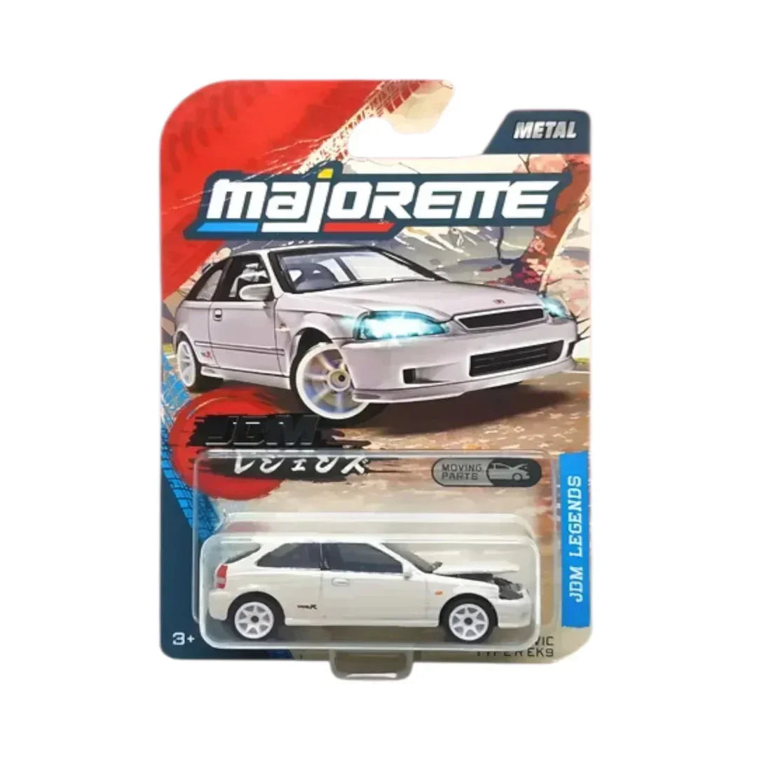 Majorette 1:64 Scale JDM Legends Premium Honda Civic Type R EK9 Die-Cast Car | Metal Body