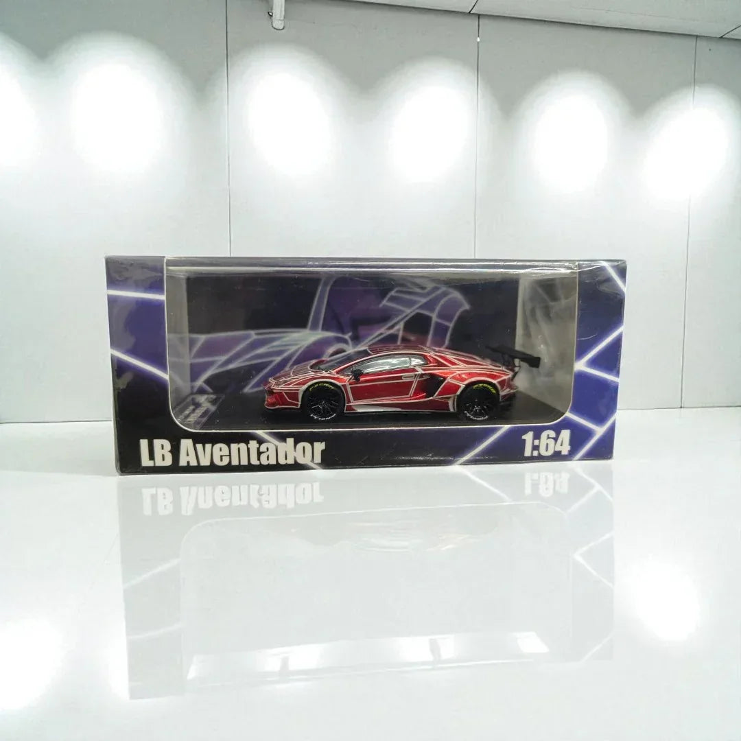 KING Model 1:64 Lamborghini LB Aventador Performance – Red Grid Edition Diecast Model Car - Jaiman Toys