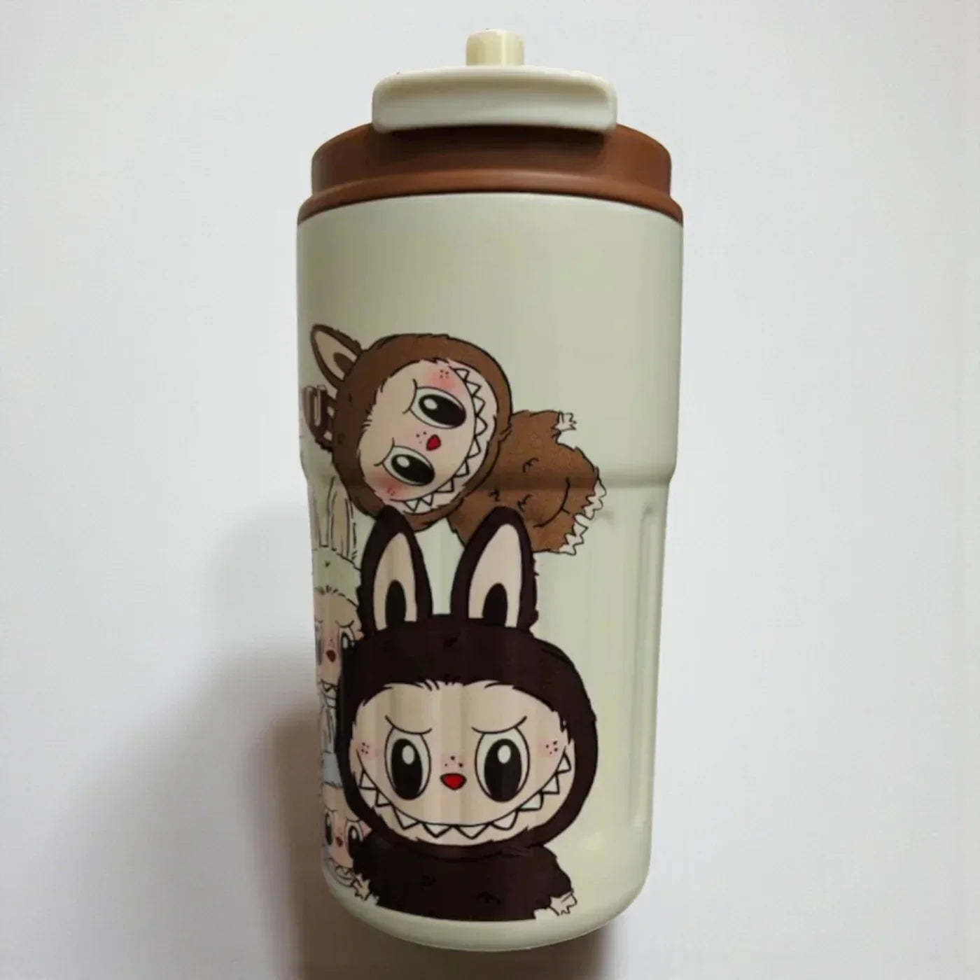 Labubu Stainless Steel Vacuum Sipper Water Bottle –350ml | Hot & Cold Insulated Bottle for Kids & Travel