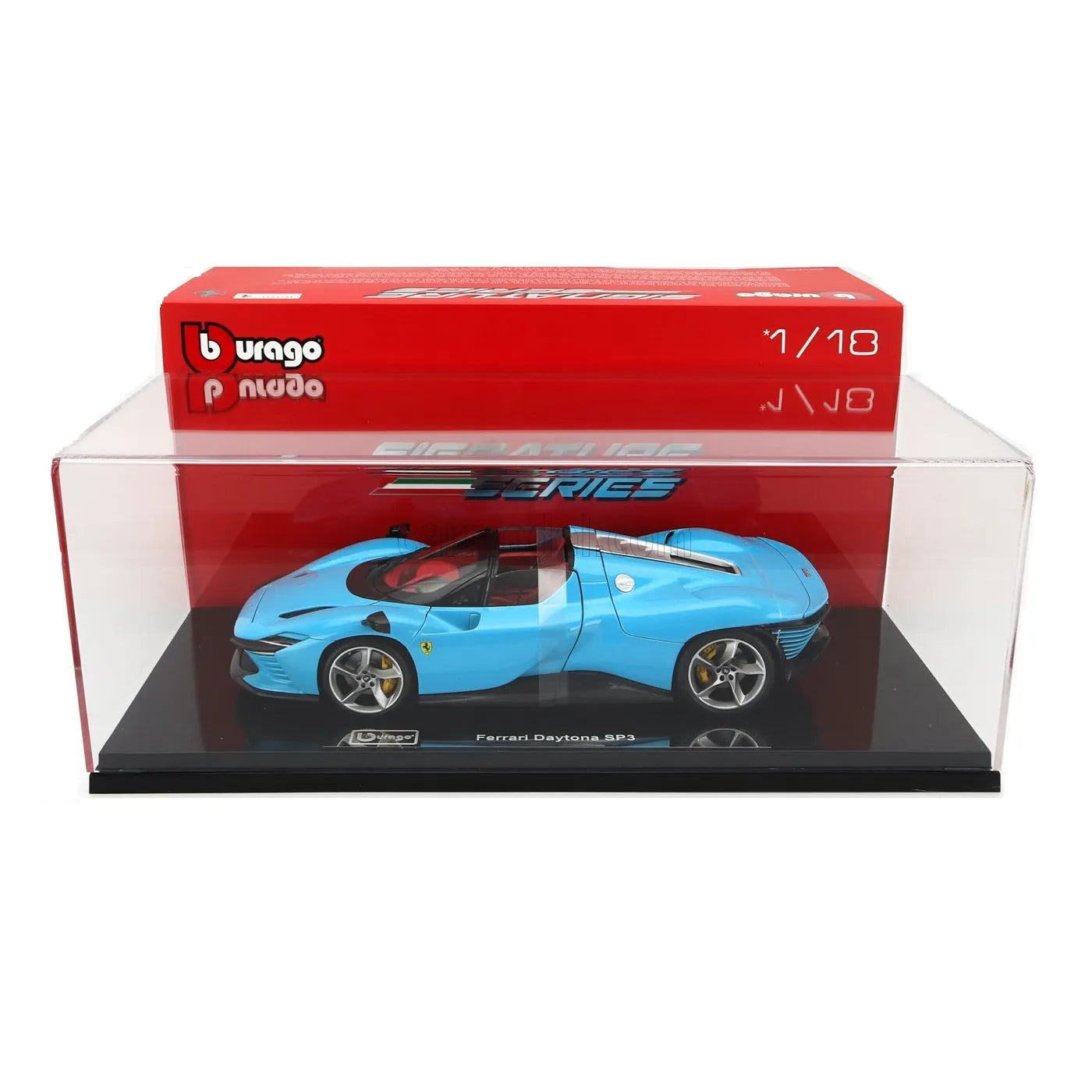 Bburago 1:18 Ferrari Daytona SP3 Blue Die-Cast Model Car – Signature Series Collectible