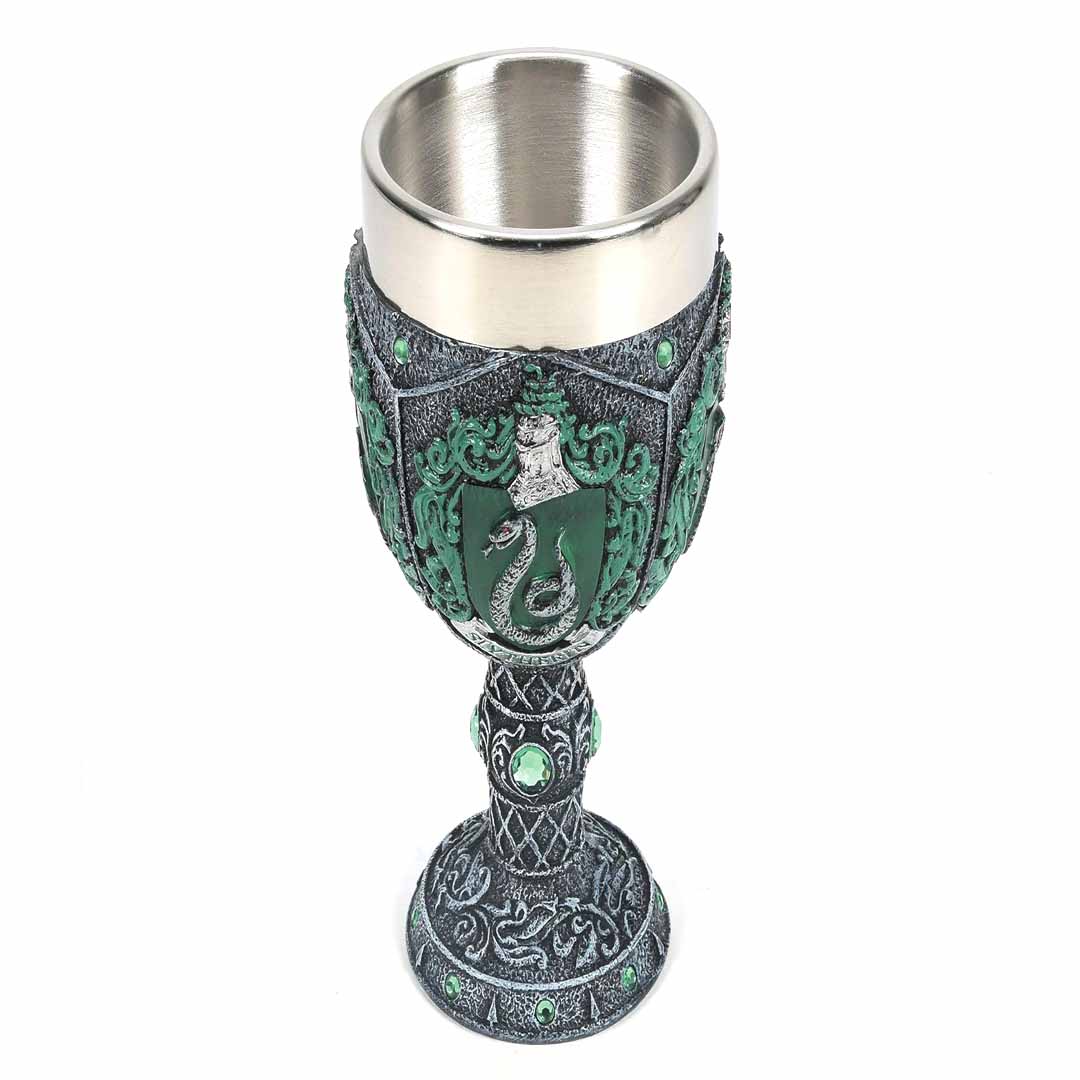 Harry Potter Slytherin House Goblet Chalice 17cm | Premium Collectible Fantasy Cup | Medieval Style Decorative Drinkware