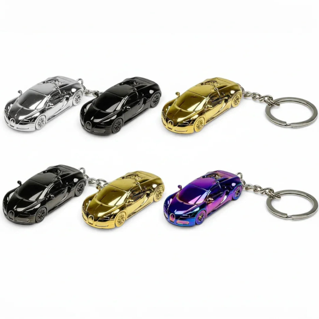 Seeker 1:87 Bugatti Veyron Super Sport Diecast Car Keychain β Metal Miniature Collectible Key Ring
